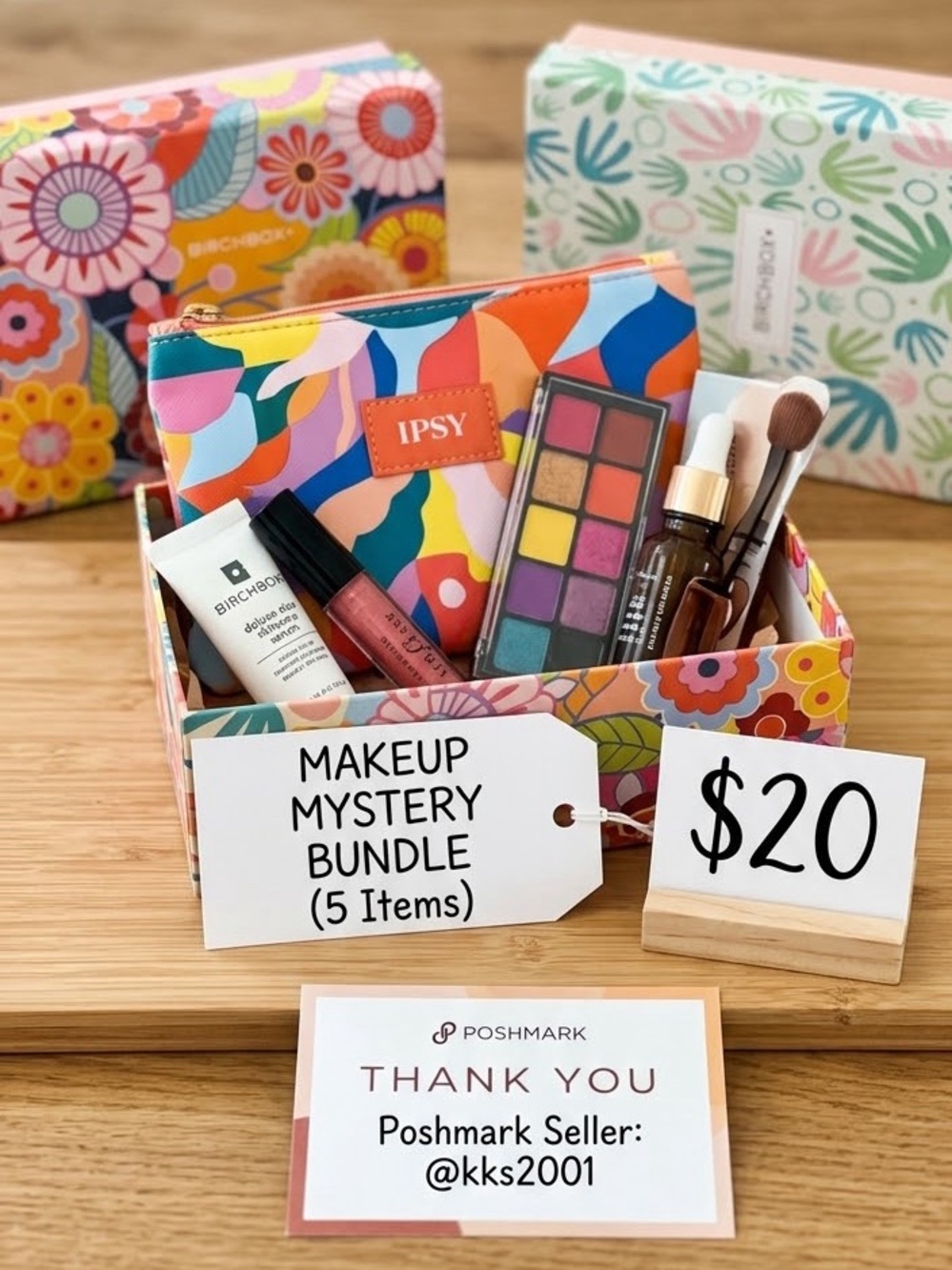 5pc Birchbox cosmetics bundle makeup skincare deodorant lot ulta Sephora Ipsy